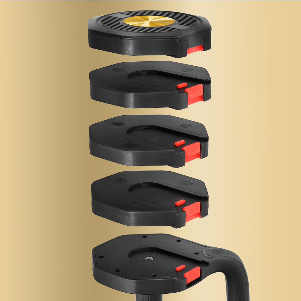 HMS 3-I-1 Justerbar Håndvægt, Kettlebell & Push Up