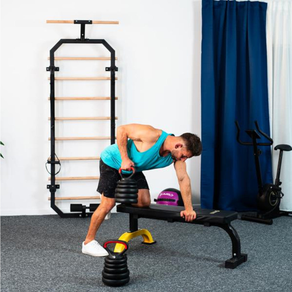 6-i-1 Træningssæt 30 kg (Håndvægte, Vægtstang & Kettlebell)