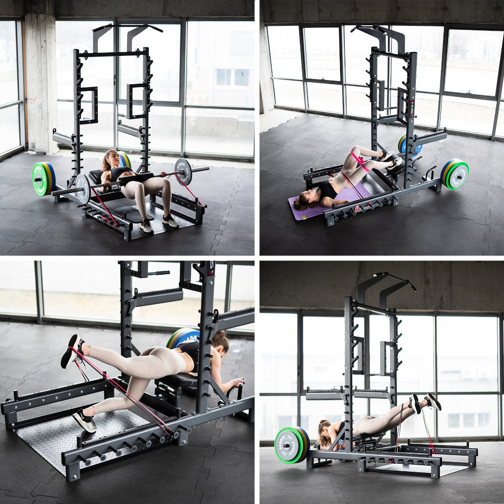 HMS Squat Rack med Hip Thrust