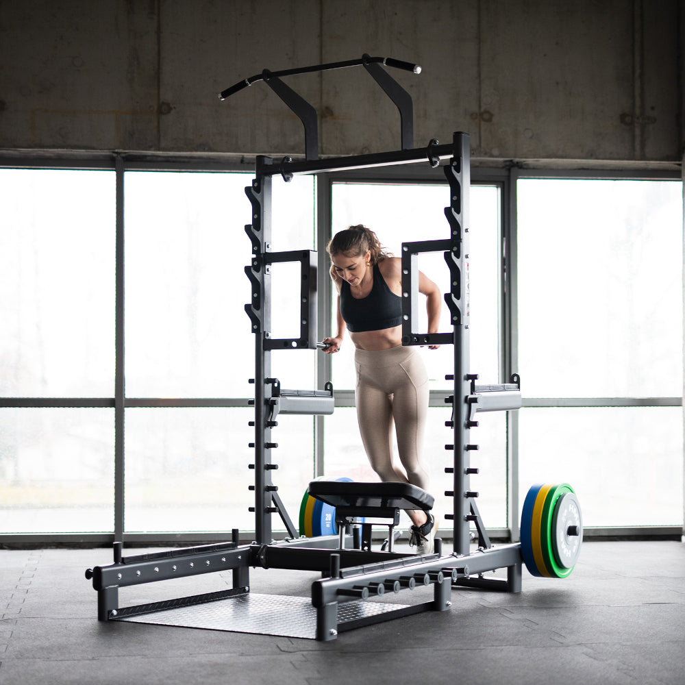HMS Squat Rack med Hip Thrust