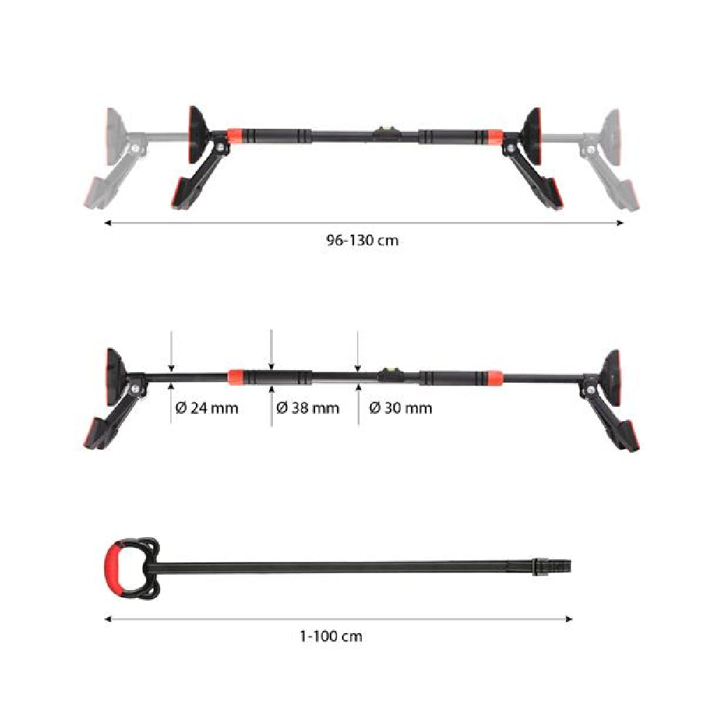 HMS Justerbar Pull Up Bar til dørkarm 96-130 cm