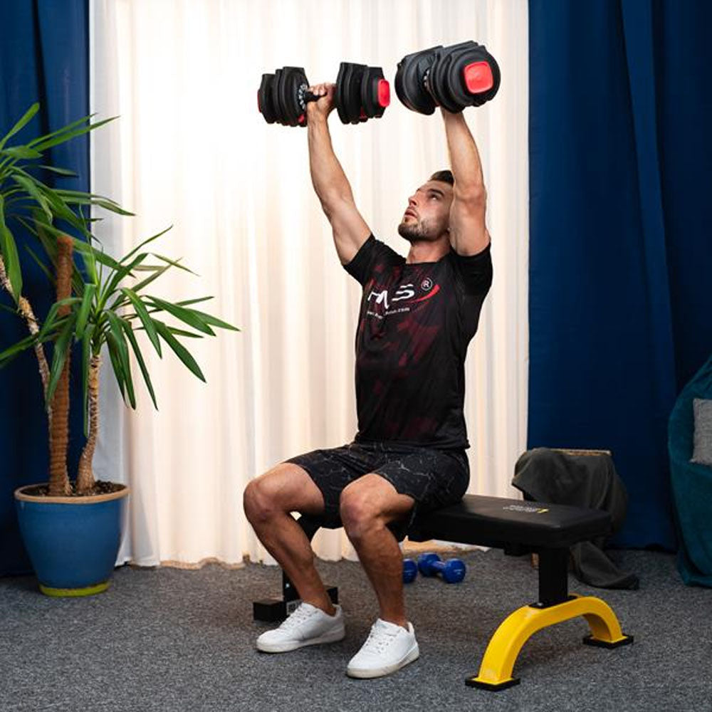 3-i-1 Træningssæt 40 kg (Håndvægte, Vægtstang & Kettlebell)