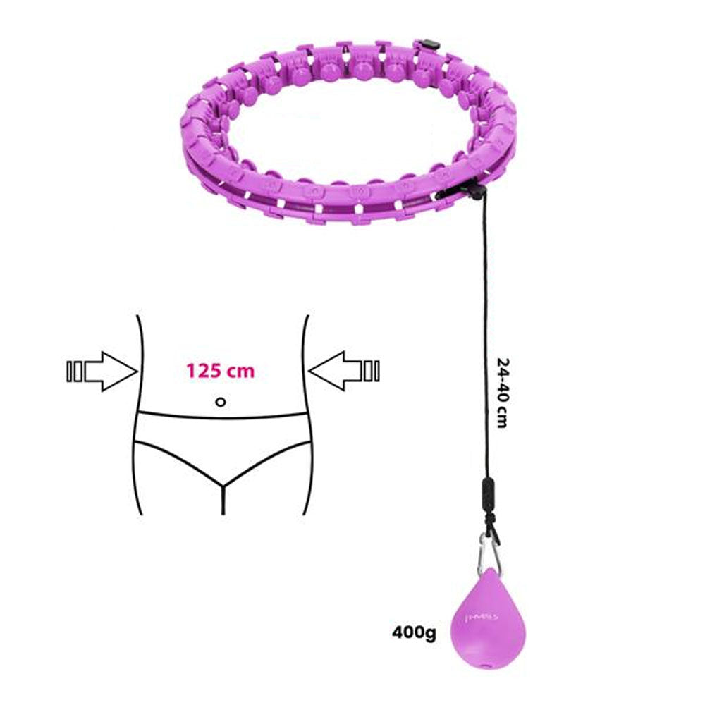 HMS Smart Justerbar Plus Size Hulahopring med Vægt (Lilla)
