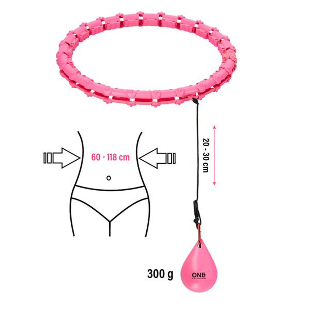 ONE Smart Justerbar Hulahopring med Vægt (Pink)