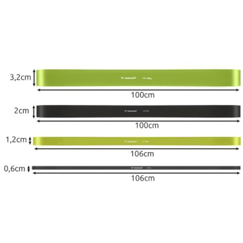 Powerband Træningselastik Sæt (2-40 kg)