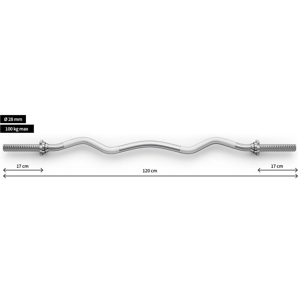 Curl Vægtstang Ø28 - 120 cm