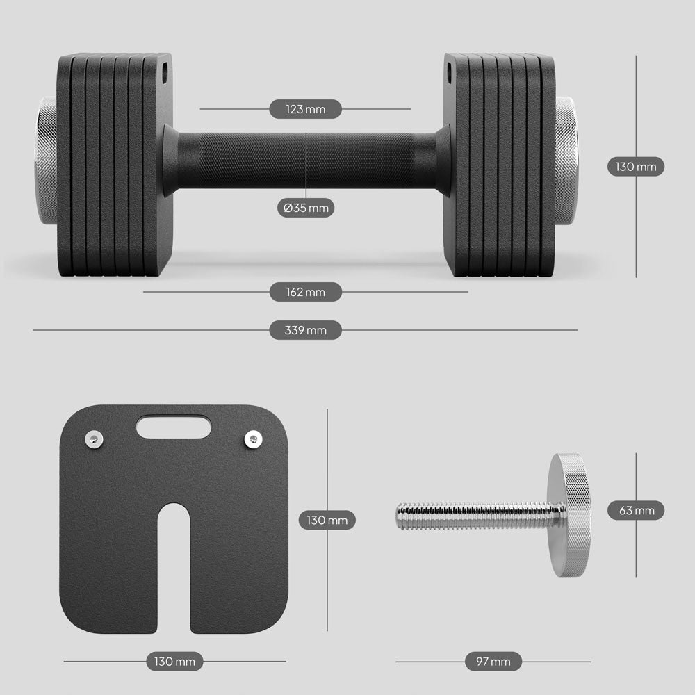 Zipro Justerbar Håndvægt 16 kg